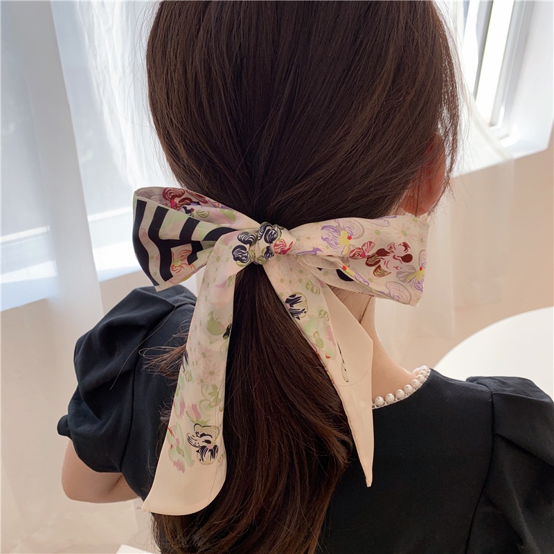 [Hàng Mới Về] Khăn Choàng Cổ Dài Vải Lụa Mỏng Nhỏ Nhắn Cá Tính Thời Trang Mùa Hè Cổ Điển Thơm Hàn Cho Nữ