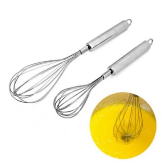 Phới đánh trứng cầm tay cán gỗ/sắt to 14/23 cm