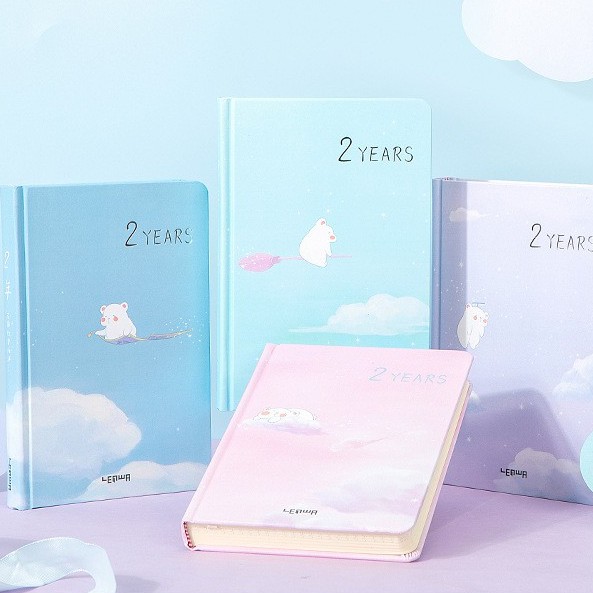 Sổ Nhật Ký B6 bìa Gấu dễ thương. Sổ tay bìa cứng 256 trang phù hợp làm bullet journal, planer