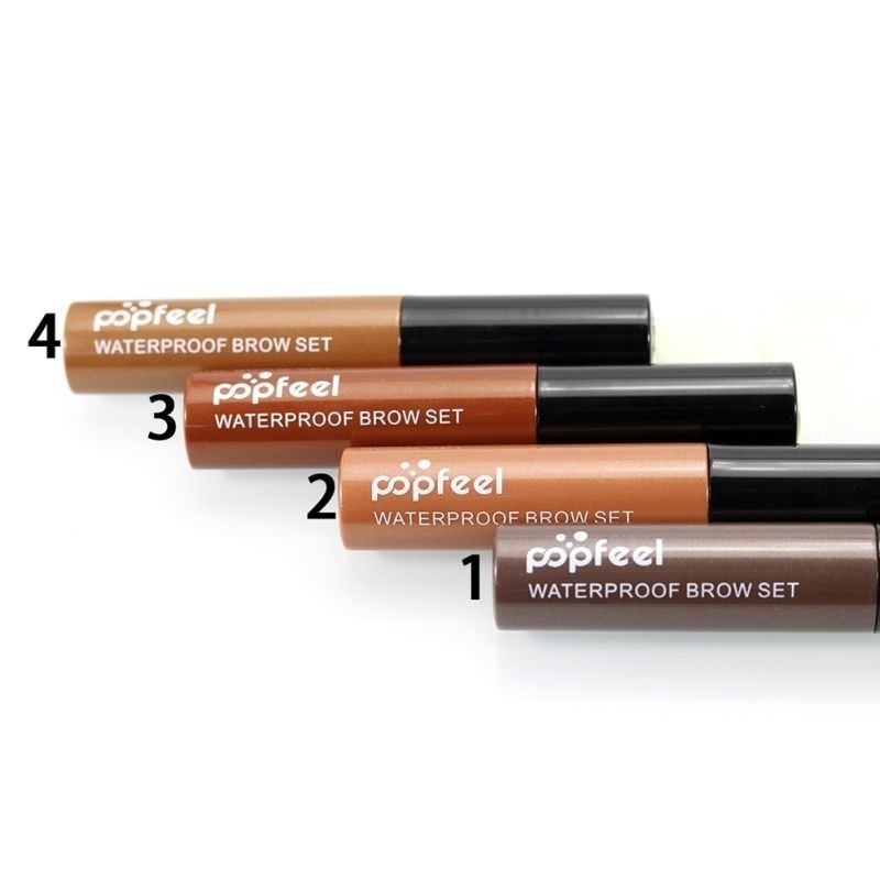 Mascara chuốt lông mày POPFEEL kháng nước trang điểm tự nhiên 4 màu tùy chọn