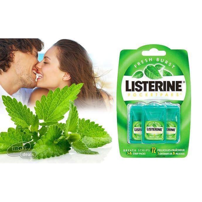 Combo 72 Miếng ngậm thơm miệng, diệt khuẩn Listerrine hàng Mỹ