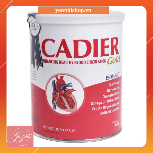 Sữa bột Cadier gold 400g sản phẩm chuyên biệt dành cho người bệnh tim date 2023