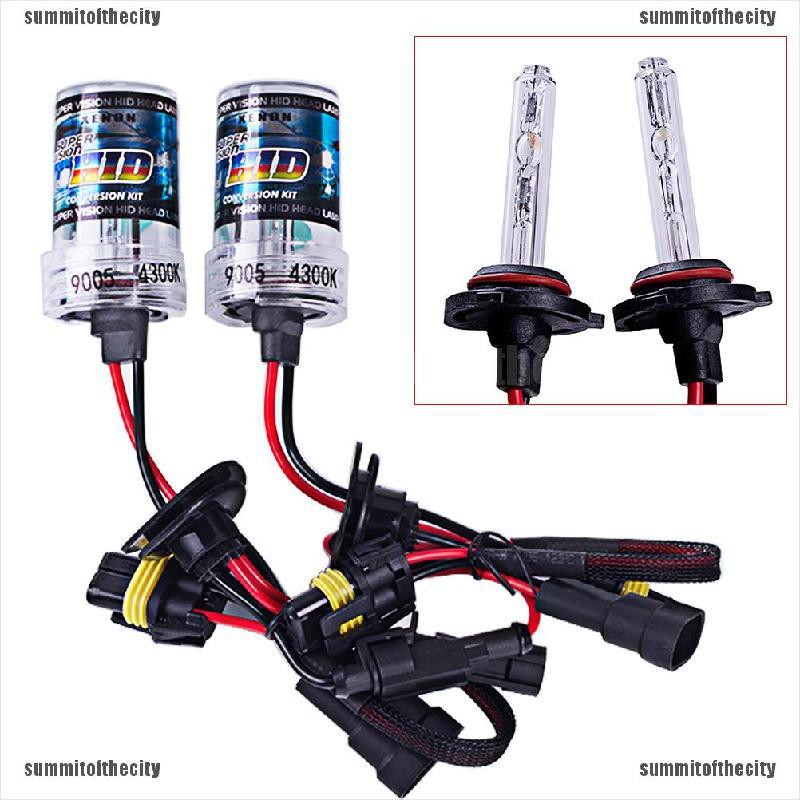 Set 2 đèn pha bóng Xenon HID 35w 4300k 6000k H1 H7 9005 cho xe ô tô