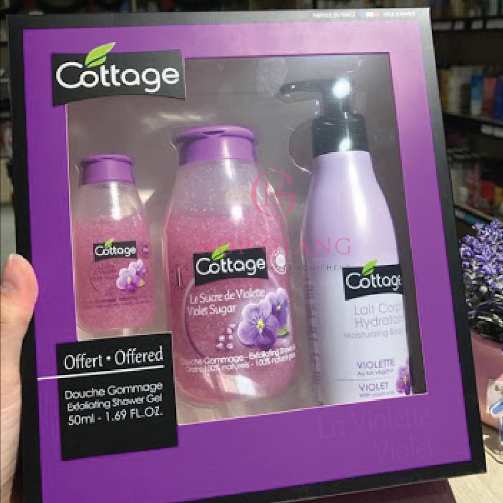 Bộ mỹ phẩm Cottage Violet (sữa tắm+dưỡng thể)