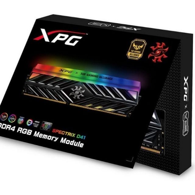 Bộ Nhớ RAM ADATA SPECTRIX D41 RGB 16GB (1x16GB) DDR4 3200MHz - Bảo hành chính hãng 36 Tháng