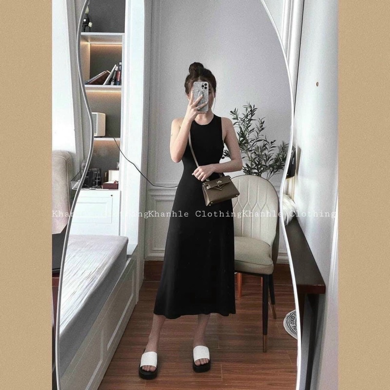 Đầm Body 3 Lỗ Sát Nách Dáng Dài Sang Chảnh Váy Dự Tiệc Chất Thun Co Dãn Xinh Xắn Đi Chơi Dạo Phố