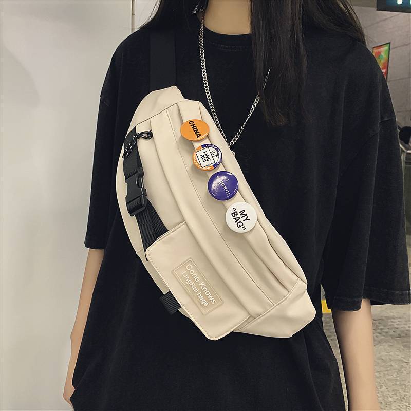 [Túi đeo bao tử nam nữ] [Túi đeo bụng unisex hot trend thời trang ulzzang Hàn Quốc khuy đính đẹp đựng đồ cá nhân] | BigBuy360 - bigbuy360.vn