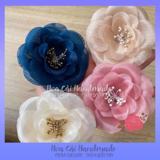 Hoa cài áo ⚡𝑭𝒓𝒆𝒆𝒔𝒉𝒊𝒑⚡️ Hoa voan cài áo - Hoa Vải Cài Áo - Hoa cài - Phụ Kiện Cài Áo -Bông cài Hannn Handmade