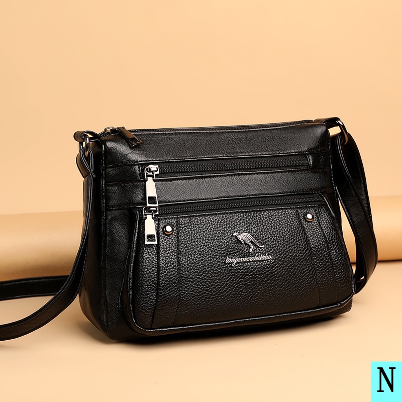 Túi Đeo Chéo Một Bên Vai Bằng Da Thật Thời Trang Mới Dành Cho Phụ Nữ Trung Niên 2022