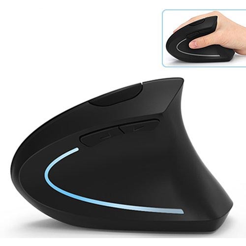 Chuột không dây Ergonomic Mouse (Đen) kiểu đứng chống mỏi Thế hệ mới nhất