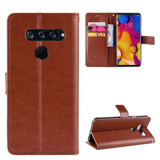 Bao da điện thoại đơn giản nhiều màu có ngăn đựng thẻ thời trang cho LG V40 ThinQ 6.4inch