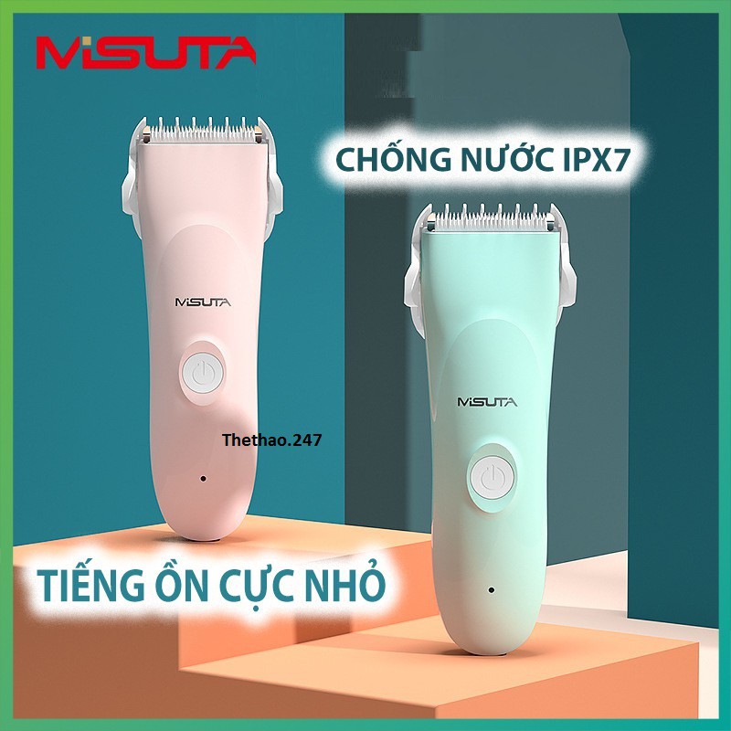 Tông Đơ Cắt Tóc Trẻ Em Siêu Êm An Toàn Cho Bé Misuta Sạc Pin Bảo Hành 6 Tháng