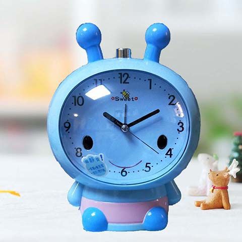 Creative Student Bee Alarm Clock Đồng hồ dành cho trẻ em Nói báo lại Chuông đôi to đầu giường Quét thức im lặng tro