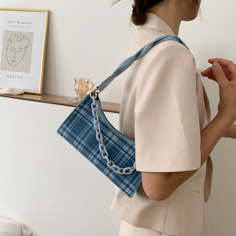 SUXI Túi Xách Đeo Vai Kẻ Sọc Kiểu Hàn Quốc Xinh Xắn Cho Nữ