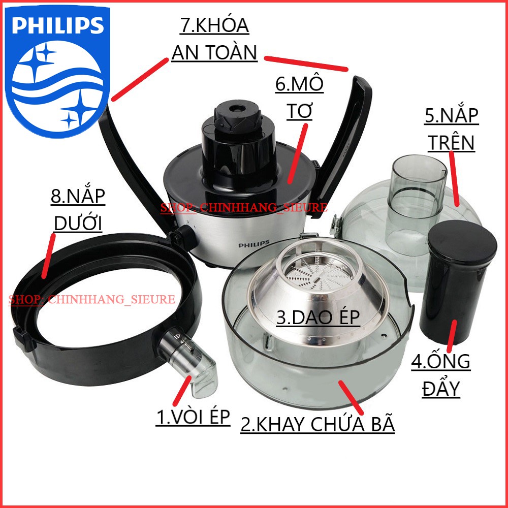 [Phụ kiện] - Máy ép trái cây Philips HR1836