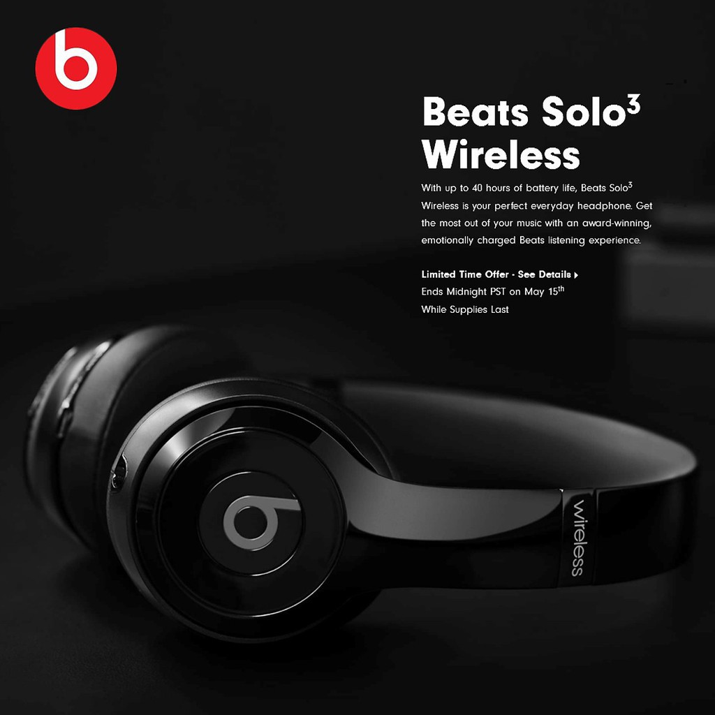 Tai nghe BEATS SOLO 3 WIRELESS chính hãng - Mới 100%, Bảo hành 12 tháng