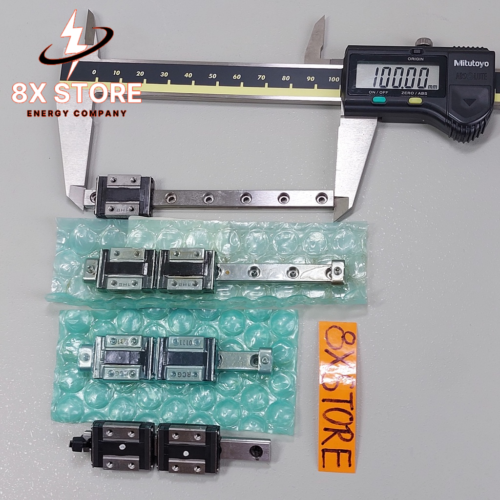Thanh ray trượt bản rộng 7 dài 40-100mm 1block-2block THK RSR7Z, MISUMI SEBN8