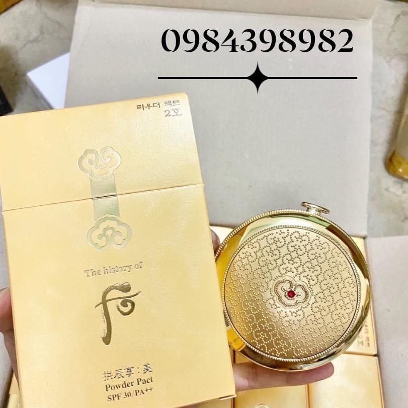 [DATE 2024] Phấn phủ Whoo vàng -Whoo Mi Powder Compact - NỘI ĐỊA HÀN QUỐC