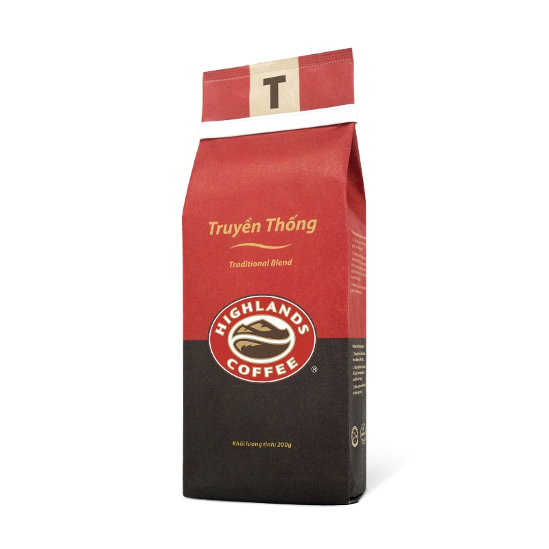 Cà phê Rang xay Truyền thống Highlands Coffee 200g