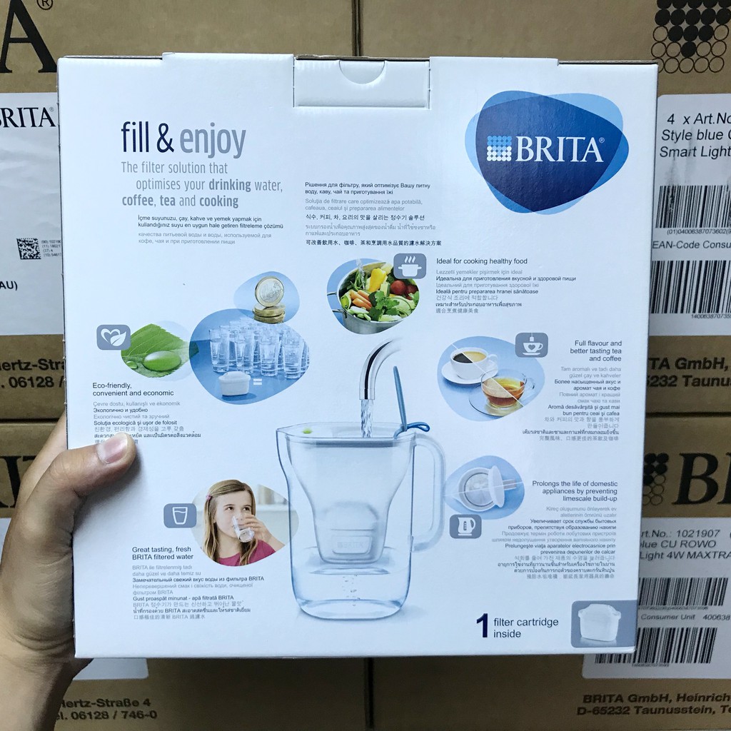 Bình lọc nước BRITA Style - 2,4L (có sẵn 1 lõi lọc Maxtra Plus)