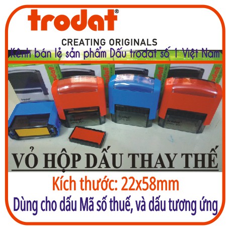 Hộp dấu thay thế dấu Mã Số Thuế Trodat 4913 (22x58mm)