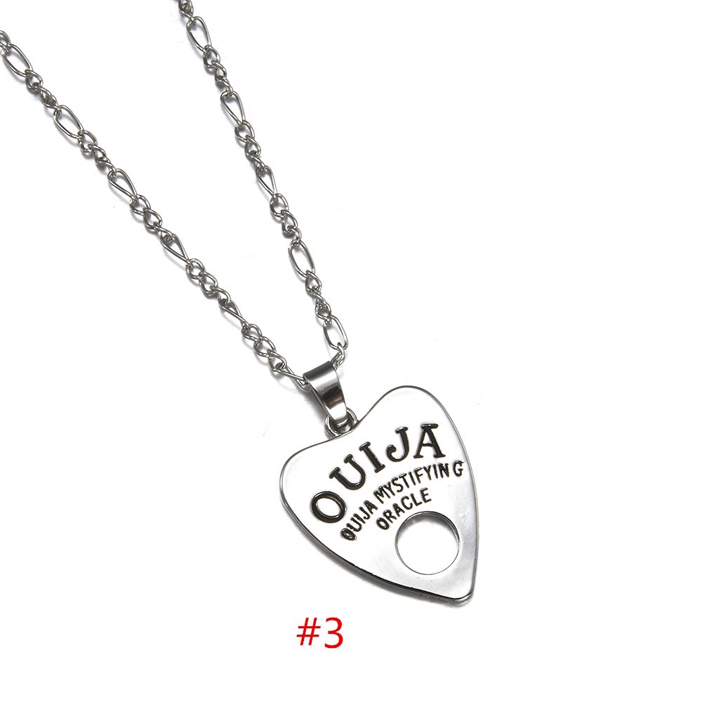 Dây Chuyền Hợp Kim Bảng Ouija Màu Bạc Phong Cách Gothic