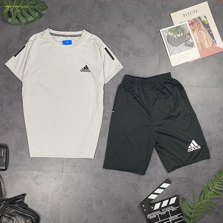 BỘ ÁO QUẦN THỂ THAO THUN NAM, BỘ ÁO HÈ NGẮN TAY NAM không cổ VNXK chất liệu thun lạnh mền mịn In Hoạ Tiết  - BN26