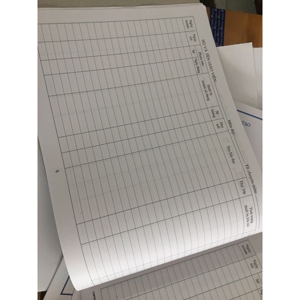 Sổ Mượn Thiết Bị Giáo Dục