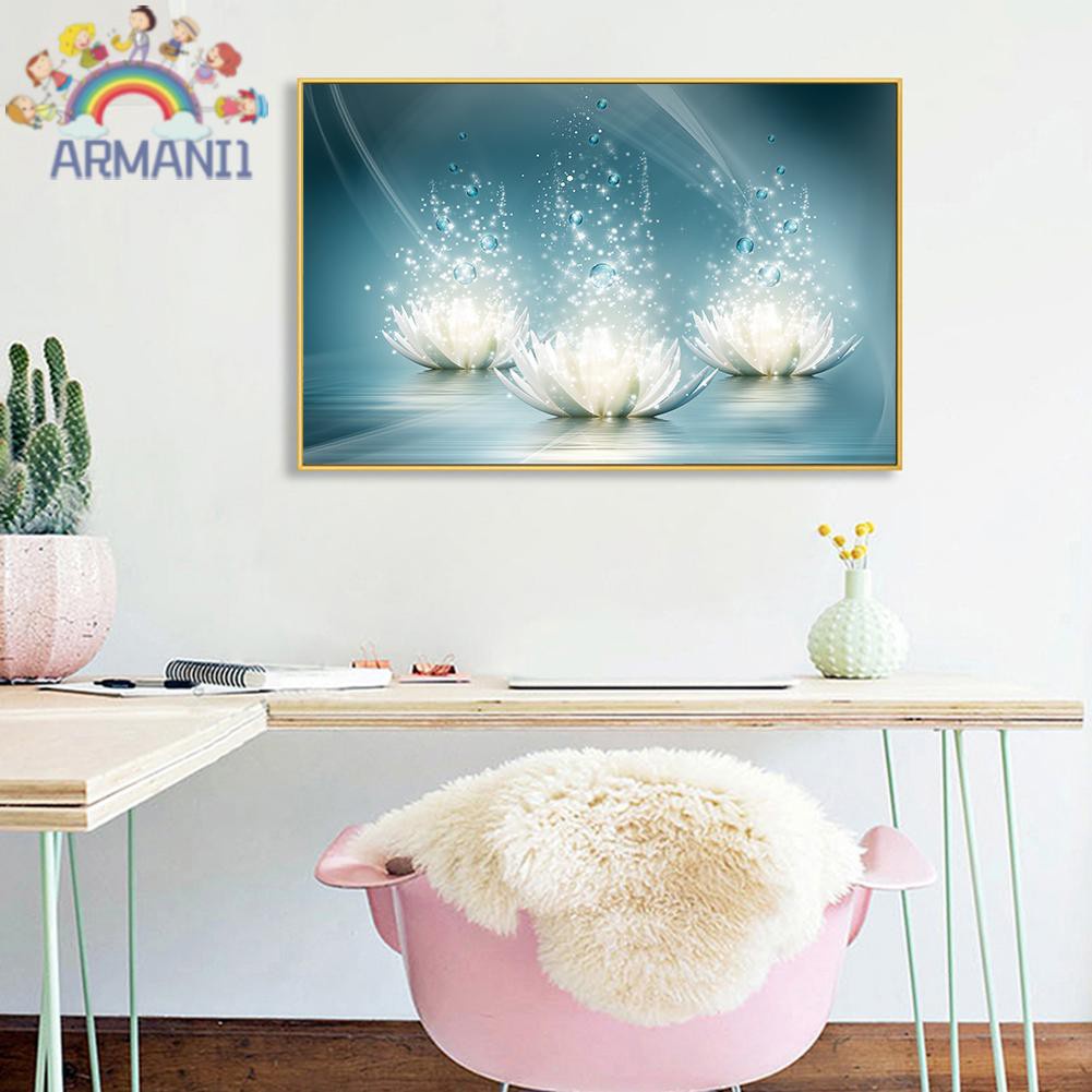 Armani Bộ Tranh Đính Đá Đính Đá Tự Làm Hình Hoa Sen