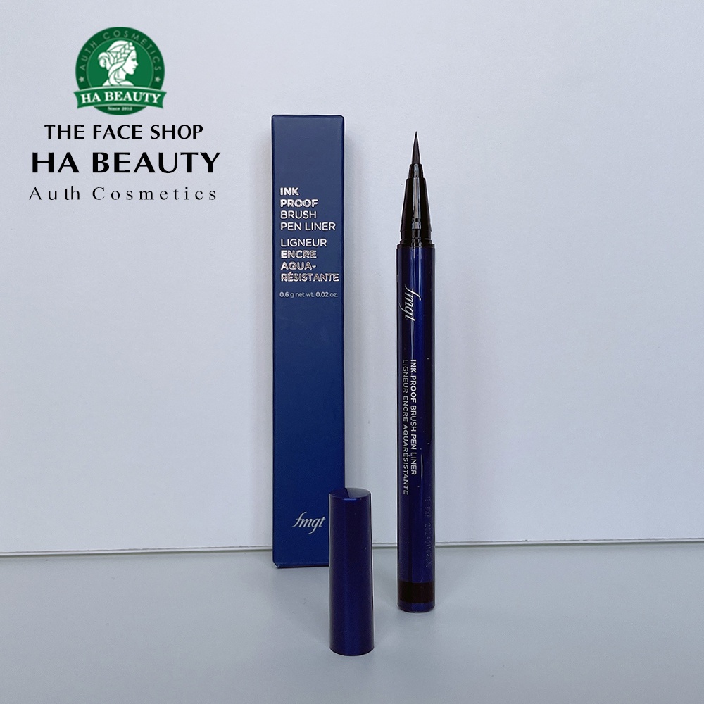 Bút kẻ viền mắt không trôi chống nước chống lem The Face Shop fmgt Ink Proof Brush Pen Liner 0.6g