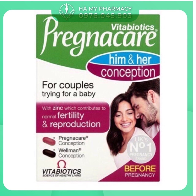 Vitamin Thụ Thai Pregnacare Him and Her Conception tăng khả năng thụ thai cho cặp vợ chông