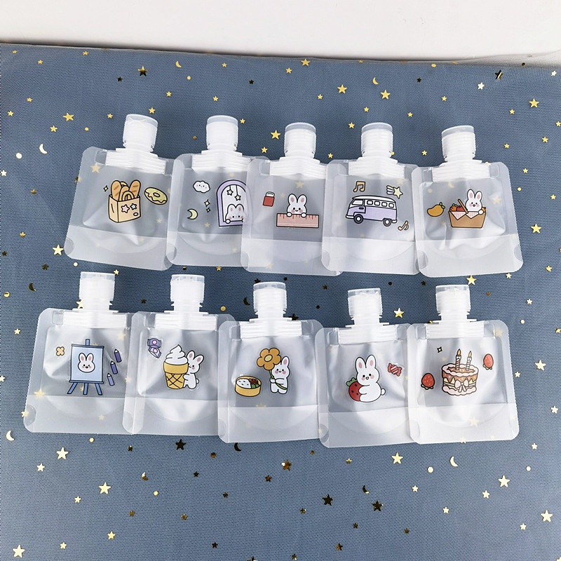 We Flower Túi Đựng Dầu Gội / Mỹ Phẩm Dung Tích 30ml / 50ml / 100ml Hoạ Tiết Xinh Xắn Thiết Kế Tiện Dụng Khi Đi Du Lịch