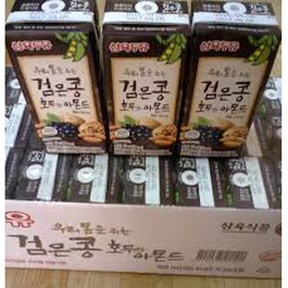 Óc chó hộp (1 thùng 24 hộp *190ml sữa óc chó hạnh nhân đậu đen hàn quốc)