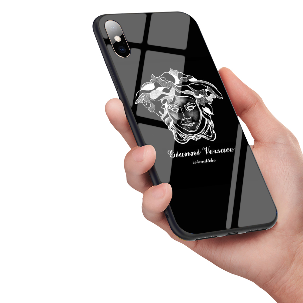 Q108 Versace logo iPhone SE 6 6s 7 8 Plus Xs 11 Pro Max X XR Tempered glass Soft Case | BigBuy360 - bigbuy360.vn