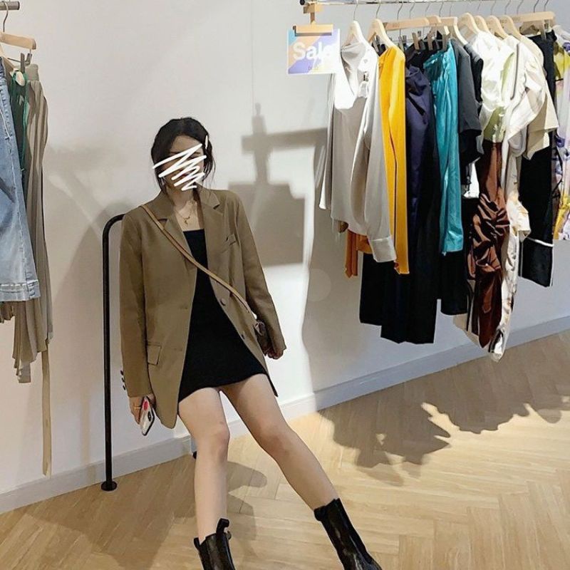 Áo blazer vest nữ khoác ngoài dài tay túi ngực giả chất dày dặn kiểu dáng trẻ trung FIZANO | BigBuy360 - bigbuy360.vn