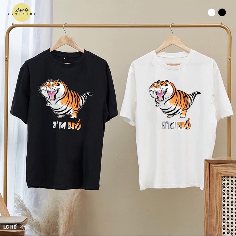 Áo thun unisex nam nữ hình hổ có bigsize vải thun cotton mát mịn