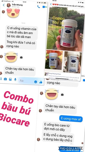 Combo bầu bú Biocare hàng chính hãng UK