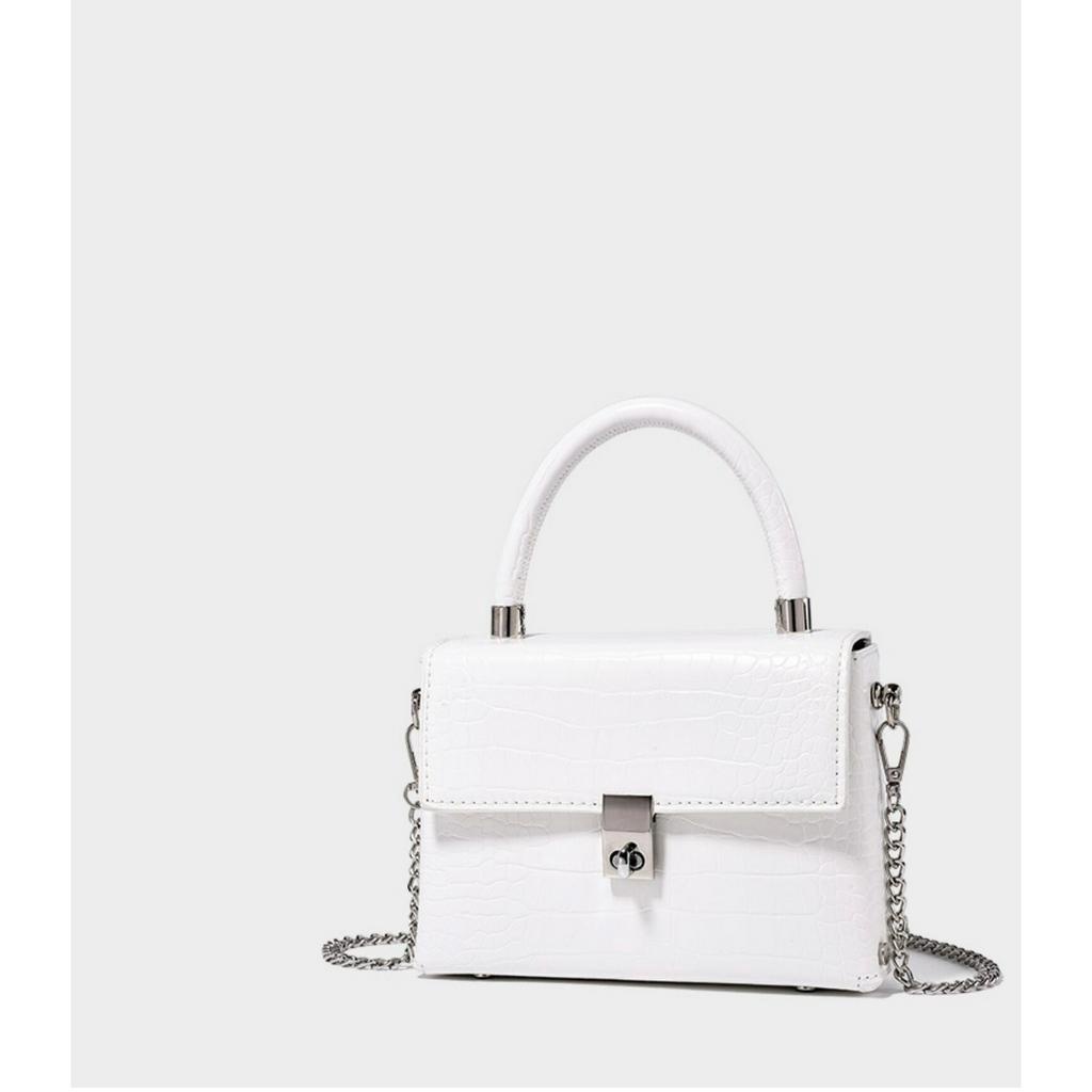 Túi xách nữ đeo chéo đeo vai Ceelyn dáng vuông da vân phong cách đơn giản sang trọng size 20 DT104