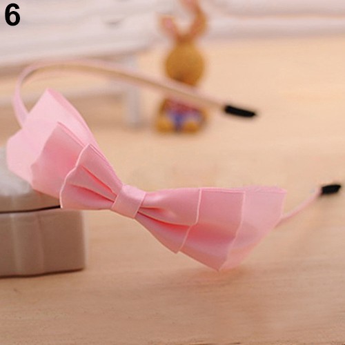 Girl Lovely Big Bowknot Ribbon Hair Accessory Headband Bow Head Band Headpiece