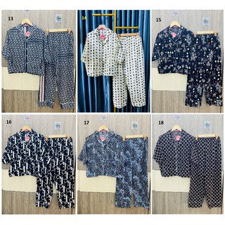 [MUA 2 GIẢM 30%] [40-60kg] Đồ Bộ Lụa Mai Ngô -Mango - Tay Cánh Dơi Quần Dài