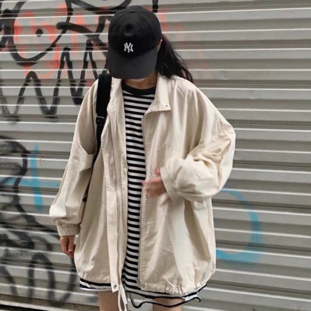 Áo khoác kaki nữ form rộng Cánh Dơi ulzzang Wind | BigBuy360 - bigbuy360.vn