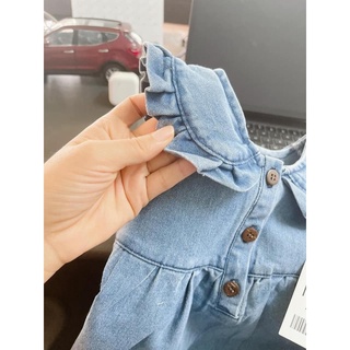 váy jean cổ bèo bé gái