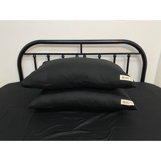 [Nhiều kích thước] 01 Vỏ Gối Nằm Dikha Decor Cotton Satin Hàn Quốc Màu Đen