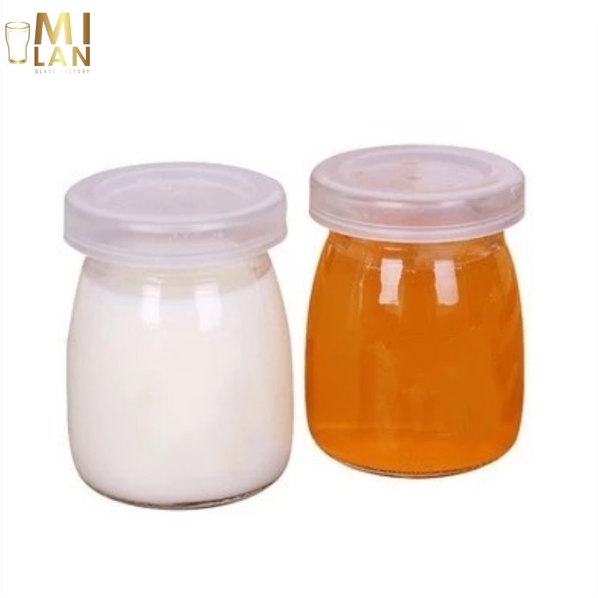 (SHIP Hỏa tốc) Hũ đựng Pudding / Yogurt hũ sữa chua yaourt nắp nhựa trắng trong hũ chưng yến 100ml