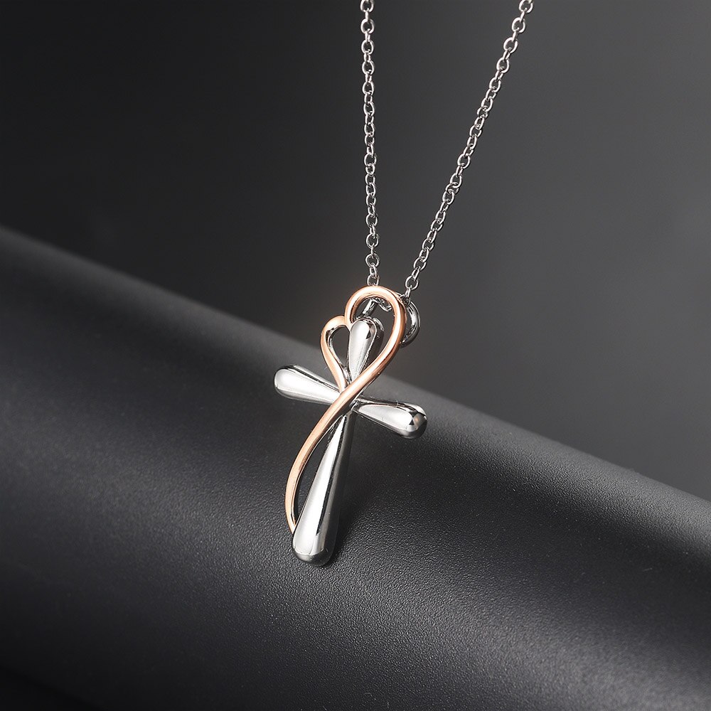 Mặt dây chuyền chữ thập Vòng cổ cho nữ Kpop Trái tim thẩm mỹ Đôi màu choker Chuỗi bán buôn Đồ trang sức Món quà Giáng sinh N231