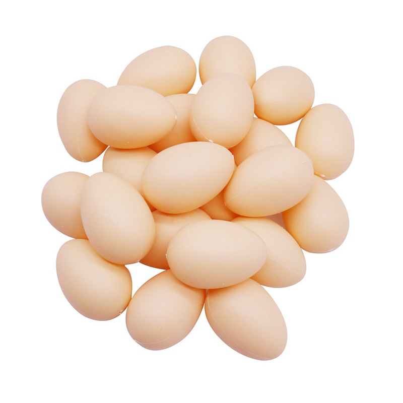 Bộ Đồ Chơi 10 Quả Trứng Gà Bằng Nhựa Túi Lưới
