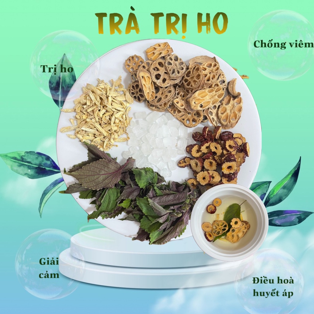 ( Tặng đường 0 calo) Trà thảo mộc củ sen, gừng Vân Nam ấm giọng lợi thanh