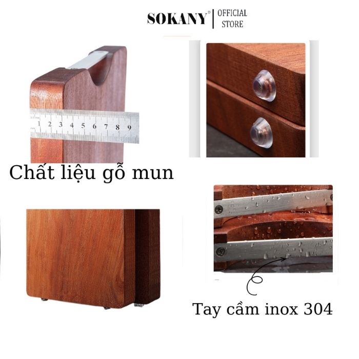 Thớt gỗ mun tự nhiên nguyên khối cao cấp ( hàng xuất khẩu )