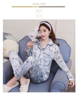 Bộ pizama lụa hàng quảng châu ( sẵn số 2,3,11,12 sz M, L)