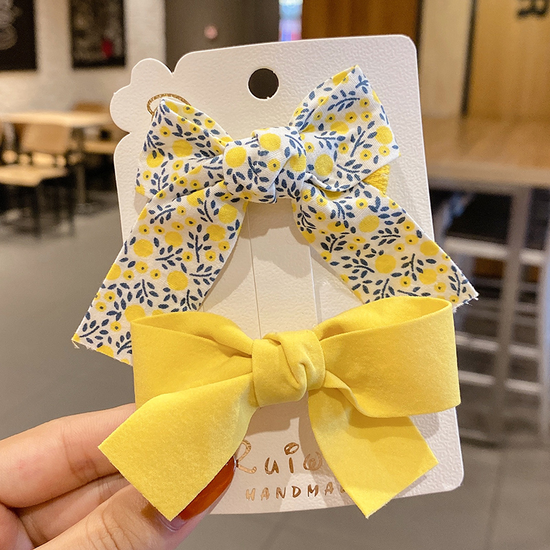 Kẹp Tóc Thời Trang Đính Nơ Họa Tiết Hoa Đáng Yêu Cho Nữ